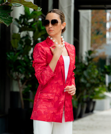 Blazer Flora Rojo Geranio